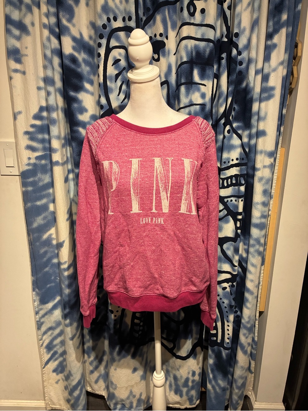 PINK Victoria's Secret Raspberry Crewneck Sweatshirt with Logo